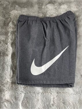 Nike Dark Gray Shorts with White Swoosh-0184
